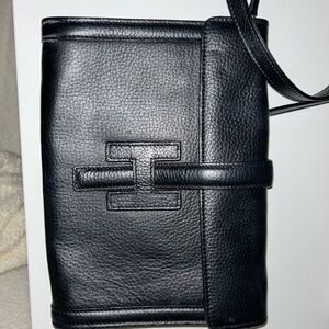 Black Leather Crossbody Bag
